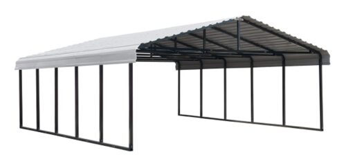 Arrow Carport, 20 ft. x 24 ft. x 7ft. Eggshell 20′ x 24′ x 7′