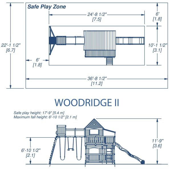 Woodridge II Wooden Swing Set