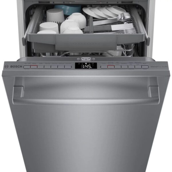 Bosch 800 Series 18″ Stainless Steel Built in Dishwasher-SPX68B55UC