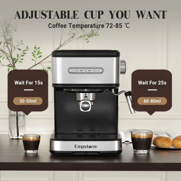 Dispatchersnest 01E 20 Bar Semi-Automatic Espresso Machine
