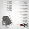 15 Pieces High Quality Chef Knife Set with Wooden Block