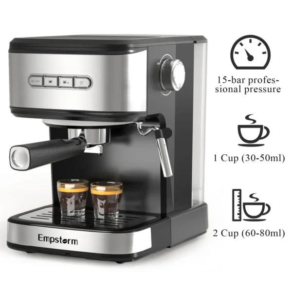 Dispatchersnest 01E 20 Bar Semi-Automatic Espresso Machine